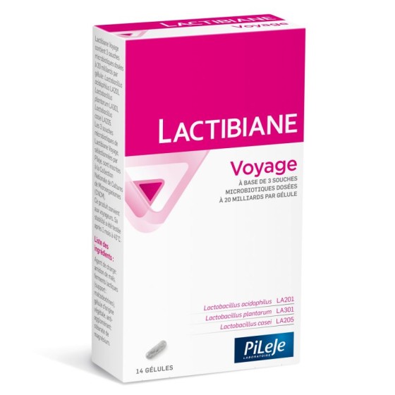 Pileje Lactibiane Voyage 14 capsules - Digestive problem travel to risk areas