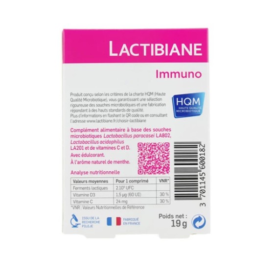 Lactibiane Immuno 30 tablets to suck - Probiotics immunity