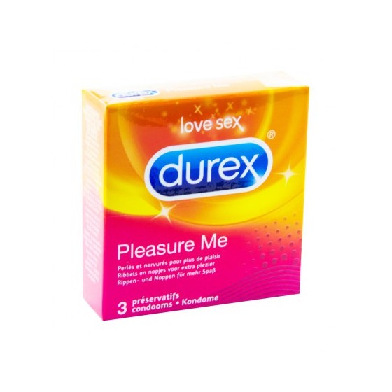 DUREX PLEASUREMAX - Préservatif lubrifié, avec réservoir, texture nervurée et perlée