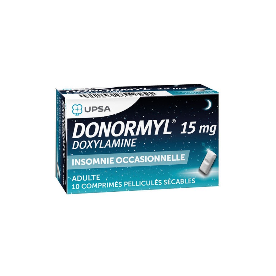 Donormyl 15mg - 10 comprimés pelliculés sécables