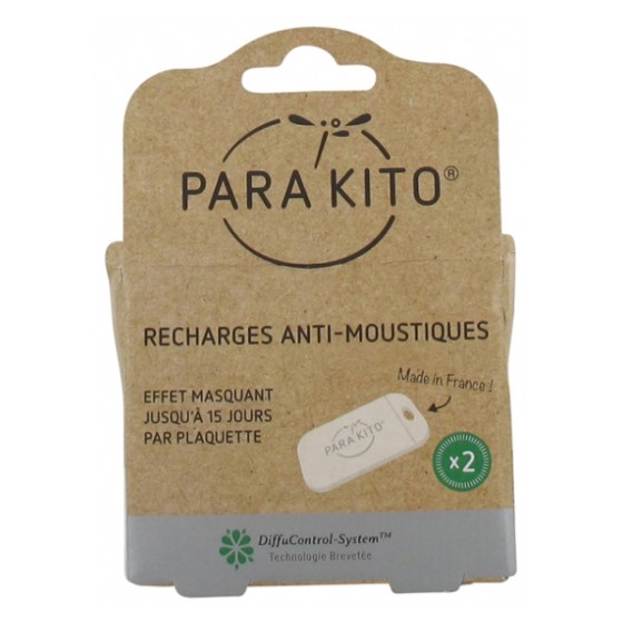 Parakito Pack of 2 refills for mosquito repellent bracelet