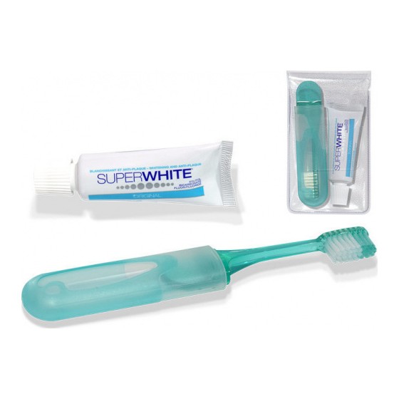 SuperWhite toothpaste + toothbrush travel kit